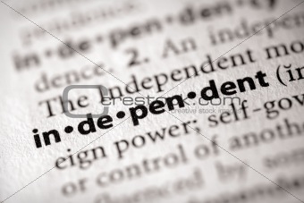Dictionary Series - Politics: independent