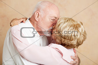 Senior Couple - Romantic Kiss