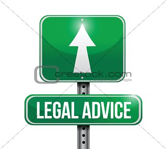 legal advice road sign illustration