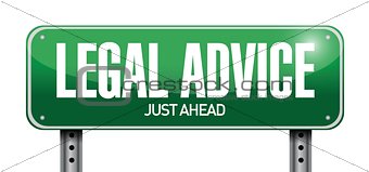 legal advice road sign illustration design