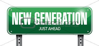 new generation road sign illustration design