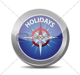guide to great holidays. compass illustration