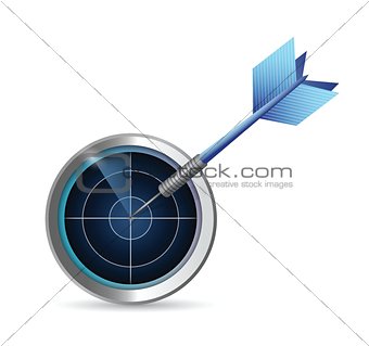 radar target and dart illustration design
