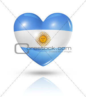 Love Argentina, heart flag icon