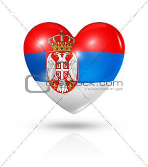 Love Serbia, heart flag icon