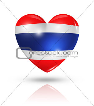 Love Thailand, heart flag icon
