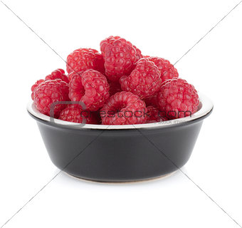 Ripe raspberry small bowl