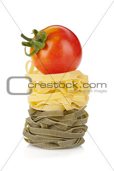 Italian pasta with tomato cherry on top