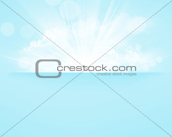 Sunny blurred bokeh background with copyspace