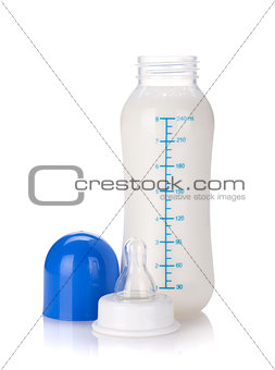 Baby bottle with pacifier for boy
