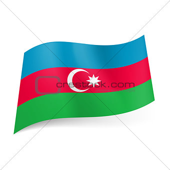 State flag of Azerbaijan.