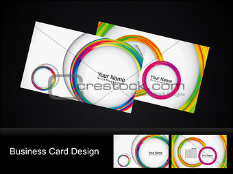 abstract colorful business card 