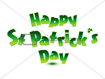 abstract st patrick text