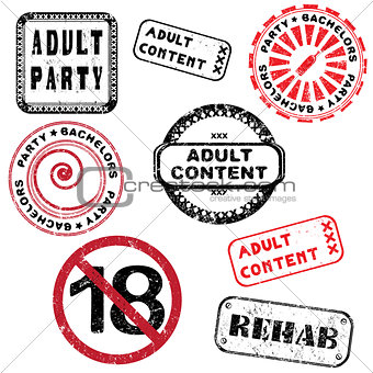 adult content stamp series