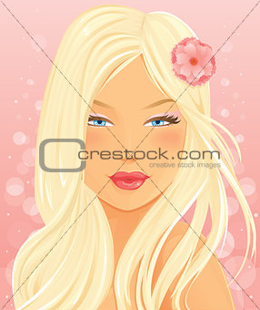 Beautiful Blond Woman Portrait
