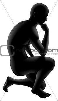 Thinker silhouette concept