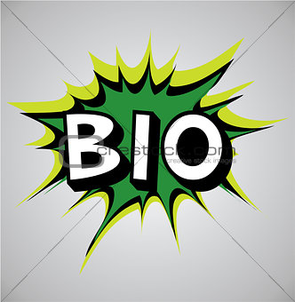 Comic book explosion buble - bio