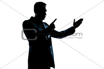 silhouette man portrait angry menacing