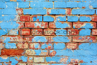 Old brick painted wall