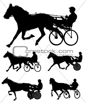 trotters race silhouettes