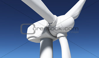 Closeup of a wind generator