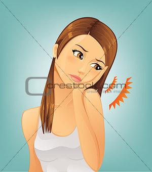 Woman suffering from a toothache