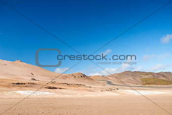 volcanic desert landscape in iceland