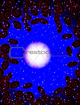 stream of blood, abstract background