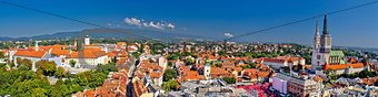 Historic city of Zagreb panoramic