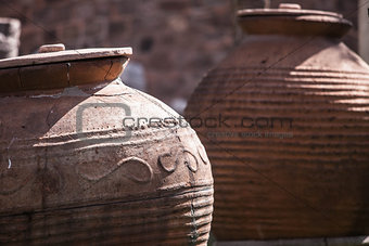 Ancient jugs in Turkey