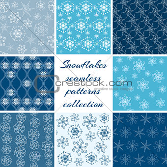 Collection of snowflake patterns