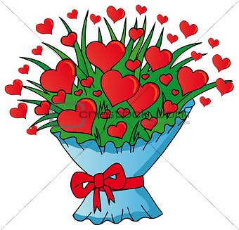 Valentines hearts bouquet