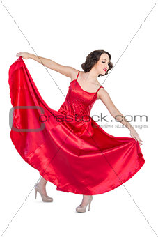 Gorgeous woman dancing flamenco
