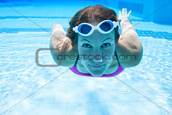 Underwater in pool