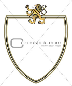 crest with golden lion