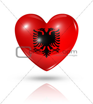 Love Albania, heart flag icon