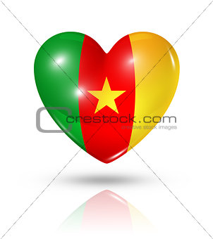 Love Cameroon, heart flag icon