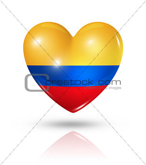 Love Colombia, heart flag icon