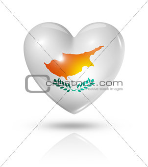 Love Cyprus, heart flag icon
