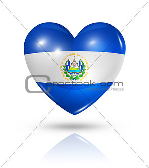 Love El Salvador, heart flag icon