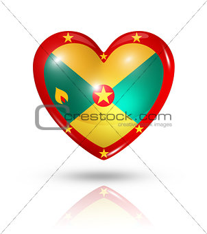 Love Grenada, heart flag icon