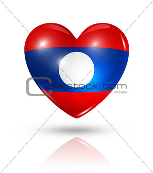 Love Laos, heart flag icon