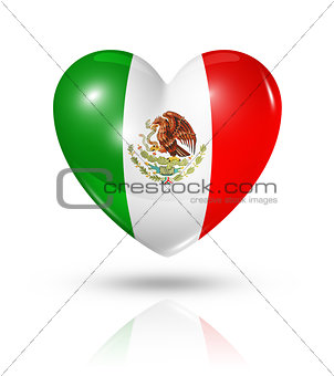 Love Mexico, heart flag icon