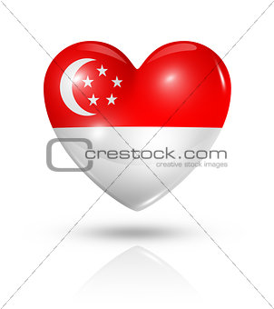 Love Singapore, heart flag icon