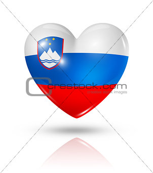 Love Slovenia, heart flag icon