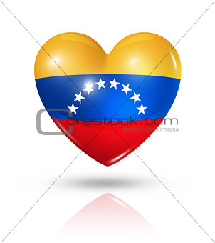 Love Venezuela, heart flag icon