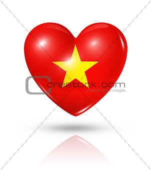 Love Vietnam, heart flag icon