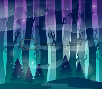 Mysterious forest theme image 1