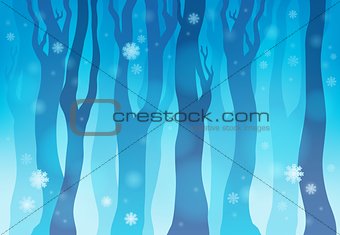 Winter forest theme image 1
