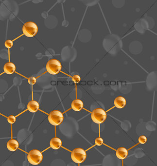 Molecule's structure with copy space for your text